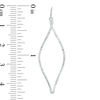 Thumbnail Image 1 of Diamond-Cut Double Cascading Ribbon Drop Earrings in Sterling Silver