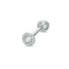 Thumbnail Image 0 of 014 Gauge 4mm Cubic Zirconia and Crystal Frame Barbell in Stainless Steel