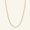 Thumbnail Image 0 of 10K Hollow Gold Beveled Curb Chain - 22"