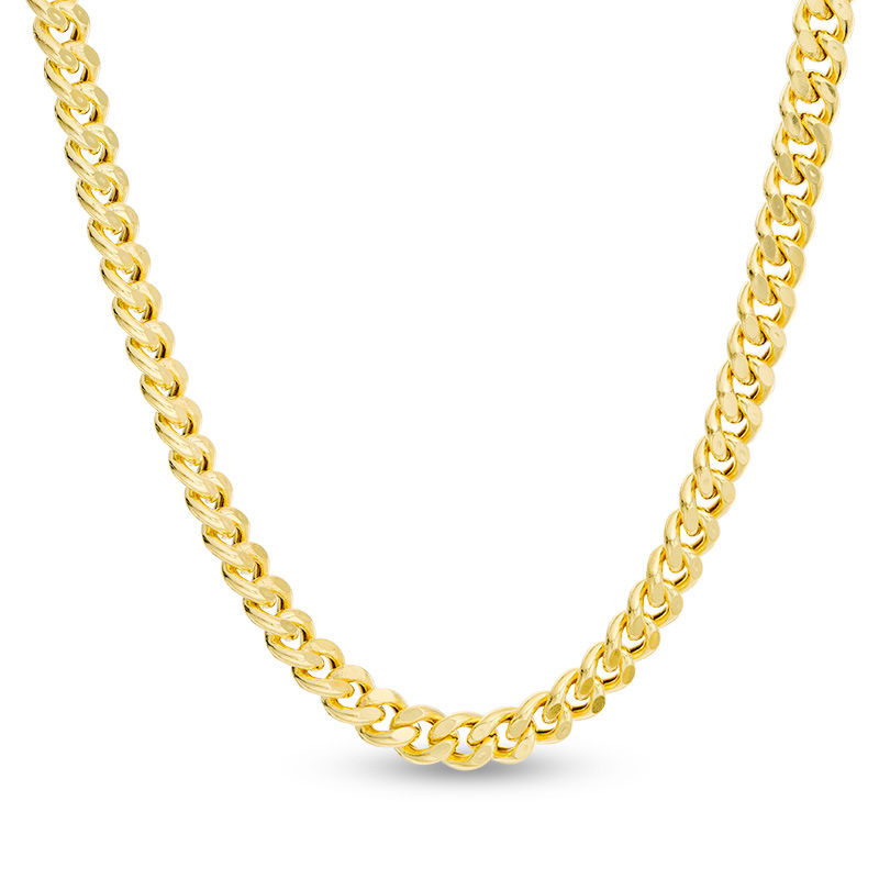 140 Gauge Diamond-Cut Curb Chain Necklace in 10K Gold - 22"