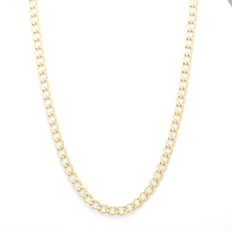 120 Gauge Curb Chain Necklace in 10K Hollow Gold - 22"