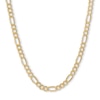 Thumbnail Image 0 of 10K Hollow Gold Beveled Figaro Chain - 20"
