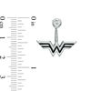 Thumbnail Image 1 of DC Comics™ 014 Gauge Enamel Wonder Woman with Crystal Belly Button Ring in Stainless Steel