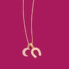 Thumbnail Image 1 of Textured Horseshoe Necklace Charm in 10K Gold