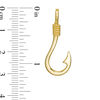 Thumbnail Image 1 of Fish Hook with Rope-Texture Necklace Charm in 10K Gold