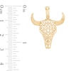 Thumbnail Image 3 of Filigree Bull Skull Necklace Charm in 10K Gold