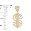 Thumbnail Image 1 of Cubic Zirconia Dollar Sign Necklace Charm in 10K Gold