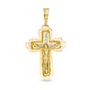 Thumbnail Image 0 of Cubic Zirconia Ornate Crucifix Necklace Charm in 10K Gold