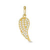 Thumbnail Image 0 of Cubic Zirconia Petite Angel Wing Necklace Charm in 10K Gold