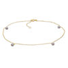 Thumbnail Image 0 of 4.0mm Simulated Opal Ball Dangle Anklet in 10K Gold - 10"