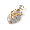 Thumbnail Image 1 of 1/10 CT. T.W. Diamond Lion Head with Crown Necklace Charm in Sterling Silver with 14K Gold Plate
