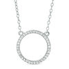 Thumbnail Image 0 of Cubic Zirconia Open Circle Necklace in Sterling Silver