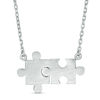 Thumbnail Image 0 of Double Puzzle Piece Necklace in Sterling Silver