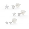 Thumbnail Image 0 of Solid Sterling Silver CZ Star Stud Set