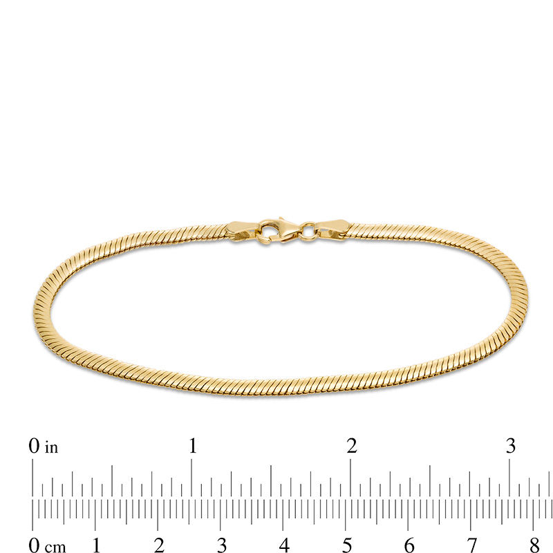 060 Gauge Diamond-Cut Snake Chain Necklace in 10K Two-Tone Gold Bonded Sterling Silver - 17"
