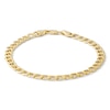 Thumbnail Image 0 of 10K Hollow Gold Beveled Curb Chain Bracelet - 7.5"