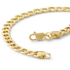Thumbnail Image 1 of 10K Hollow Gold Beveled Curb Chain Bracelet - 7.5"