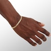 Thumbnail Image 4 of 10K Hollow Gold Beveled Curb Chain Bracelet - 7.5"