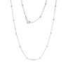 Thumbnail Image 0 of 025 Gauge Beaded Curb Chain Necklace in Sterling Silver - 18"