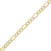 Thumbnail Image 0 of 100 Gauge Diamond-Cut Figaro Chain Anklet in 10K Two-Tone Gold - 10"