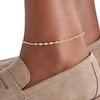 Thumbnail Image 2 of 060 Gauge Valentino Chain Anklet in 10K Hollow Gold - 10"