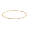 Thumbnail Image 0 of 10K Hollow Gold Diamond-Cut Curb Chain Anklet
