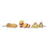 Thumbnail Image 0 of Child's Multi-Color Enamel Pizza, Hot Dogs and French Fries Stud Earrings Set in Sterling Silver