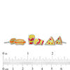 Thumbnail Image 1 of Child's Multi-Color Enamel Pizza, Hot Dogs and French Fries Stud Earrings Set in Sterling Silver