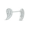 Thumbnail Image 0 of Cubic Zirconia Angel Wing Stud Earrings in Sterling Silver