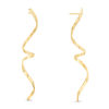 Thumbnail Image 0 of Elongated Curly Ribbon Drop Earrings in 10K Gold