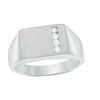 Thumbnail Image 0 of Cubic Zirconia Square Signet Ring in Sterling Silver - Size 10