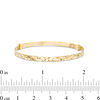 Thumbnail Image 1 of Child's Adjustable 3mm Diamond-Cut Bangle in 10K Gold - 7"