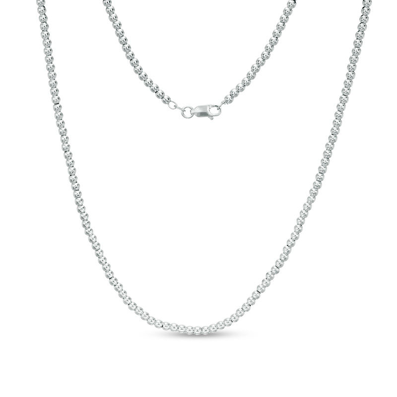 3.0mm Bead Chain Necklace in Sterling Silver - 18"