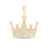 Thumbnail Image 0 of Cubic Zirconia Crown Necklace Charm in 10K Solid Gold