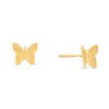Thumbnail Image 0 of Satin Butterfly Stud Earrings in 10K Gold