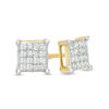 Thumbnail Image 0 of 1/4 CT. T.W. Square-Cut Composite Diamond Stud Earrings in 10K Gold
