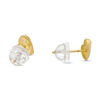 Thumbnail Image 1 of Geometric Heart Stud Earrings in 10K Gold