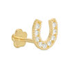 Thumbnail Image 0 of 019 Gauge Cubic Zirconia Horseshoe Cartilage Barbell in 14K Gold