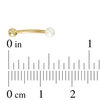 Thumbnail Image 1 of 016 Gauge 3mm Cultured Freshwater Pearl Curved Barbell in 10K Gold