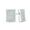 Thumbnail Image 0 of Cubic Zirconia Pavé Rectangle Composite Stud Earrings in Sterling Silver