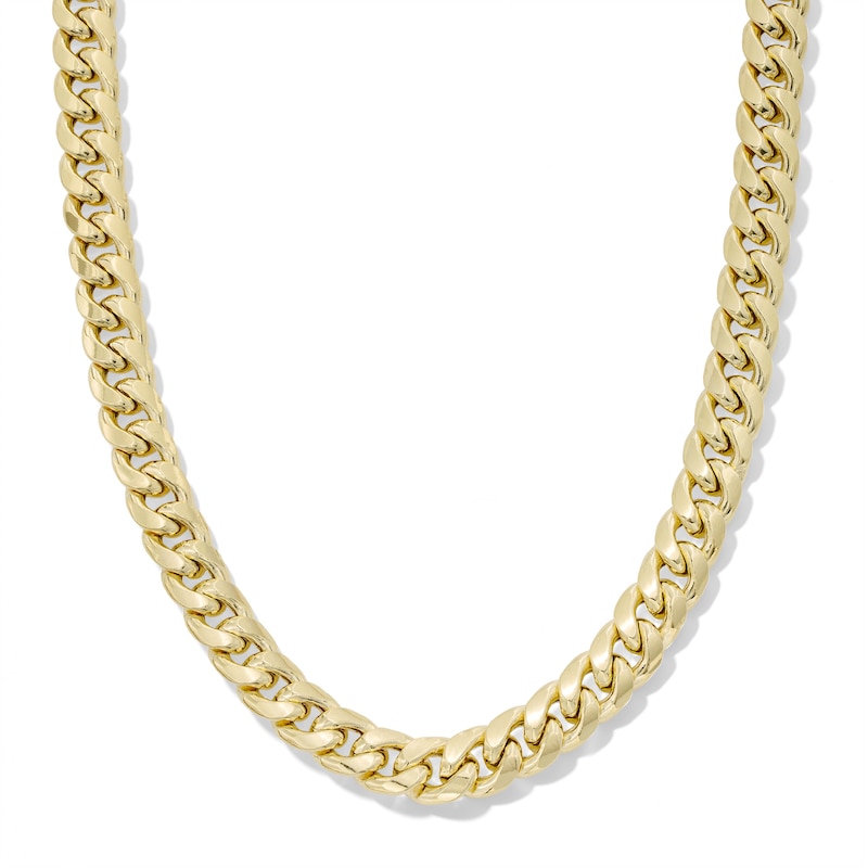 Made in Italy 11mm Cuban Curb Chain Necklace in 10K Semi-Solid Gold - 24"