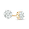 Thumbnail Image 0 of 1/4 CT. T.W. Composite Diamond Flower Stud Earrings in 10K Gold