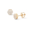 Thumbnail Image 0 of 1/2 CT. T.W. Composite Diamond Flower Stud Earrings in 10K Gold
