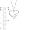 Thumbnail Image 1 of 4mm Lab-Created Opal "MOM" and Glitter Enamel Heart Pendant in Sterling Silver