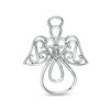 Thumbnail Image 0 of Cubic Zirconia Filigree Angel Necklace Charm in Sterling Silver