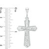 Thumbnail Image 1 of Ornate Cut-Out Crucifix Necklace Charm in Sterling Silver