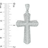 Thumbnail Image 1 of Cubic Zirconia Layered Cross Necklace Charm in Sterling Silver