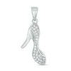 Thumbnail Image 0 of Cubic Zirconia High Heel Necklace Charm in Sterling Silver