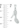 Thumbnail Image 1 of Cubic Zirconia High Heel Necklace Charm in Sterling Silver