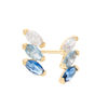 Thumbnail Image 0 of Marquise Multi-Color Cubic Zirconia Slanted Trio Stud Earrings in 10K Gold